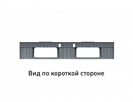 Лёгкий перфорированный пластиковый поддон усиленный 1210х810 на трех полозьях