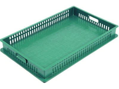 Ящик сплошной 740×465×95 мм, объем 23 л., арт.: 404-095-01, зелёный, код: 21855