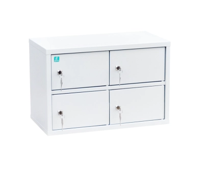 Индивидуальный шкаф кассира на 4 отделения (навесной) 600x310x400 мм Светло-серый