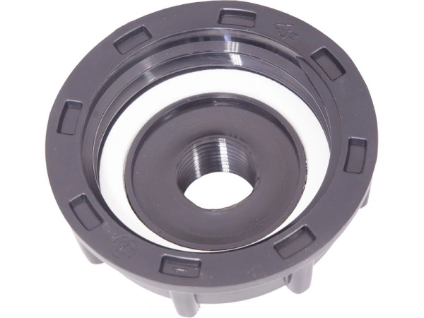 Переходник п/э для еврокуба с выступом 2"× 1/2" "мама-мама", резьба S60X6, код: 37993