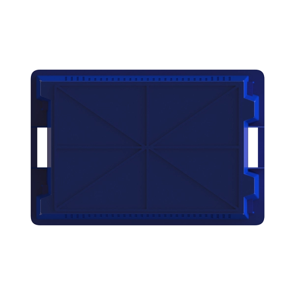 Ящик универсальный пищевой конусный 600х400х200, перфорированные стенки, сплошное дно 