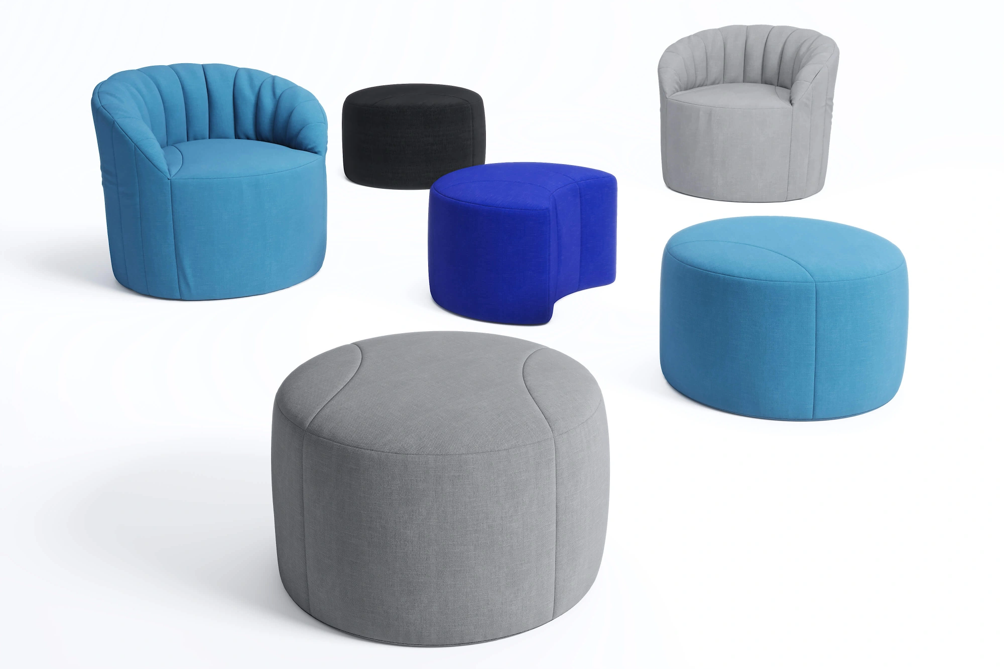 Пуф Шелл Солнце ткань Вельвет-люкс