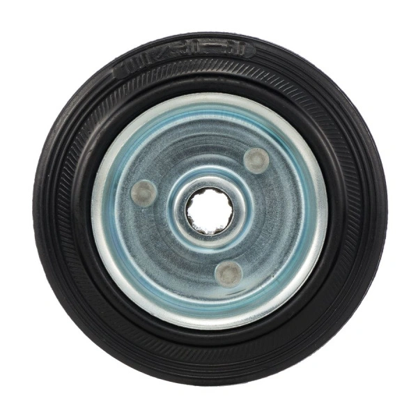Колесо Стелла-техник 4000-100 диаметр 100мм, под ось 12мм, грузоподъемность 70кг, резина, металл