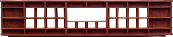 Ящик перфорированный 740×460×102, арт.: 402, объём 25, красный, код: 00451