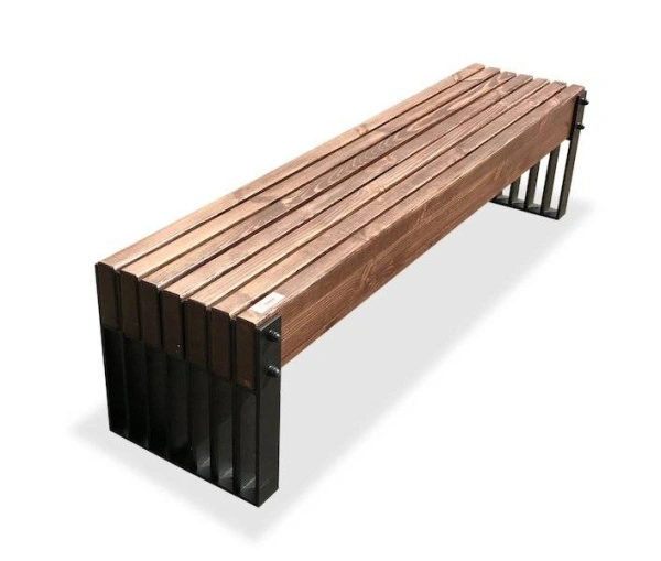 Скамейка стальная «Simple line» без спинки 1,5 м