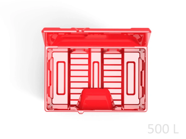 Ящик 500 литров с дозатором красный
