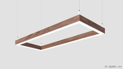 WOOD RETTANGOLO 3000K 84W Американский орех, корпус 