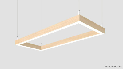 WOOD RETTANGOLO 3000K 84W Ясень белый, корпус 