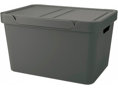 Ящик для хранения 380х276х220, объем 18, серый, код:22926