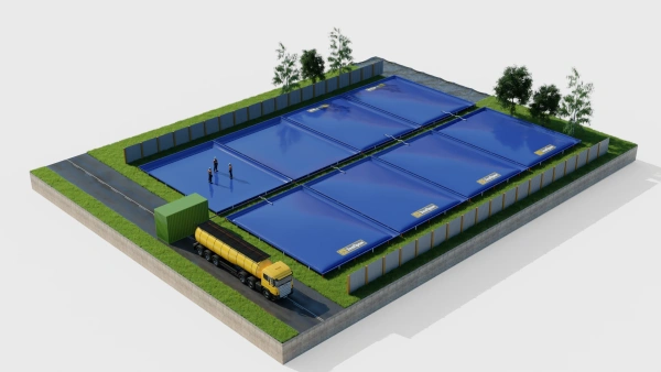 Емкость мягкая ПВХ 100 кубов для КАС красный