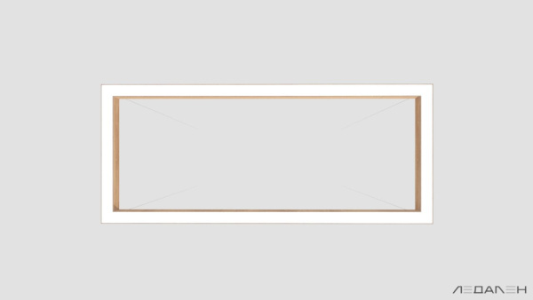 WOOD RETTANGOLO 6000K 84W Дуб, корпус 